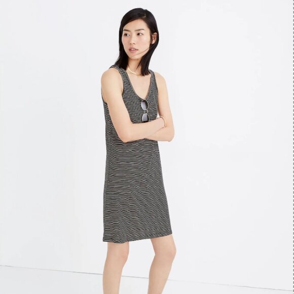 MADEWELL striped sleeveless knit dress size medium - Picture 1 of 6